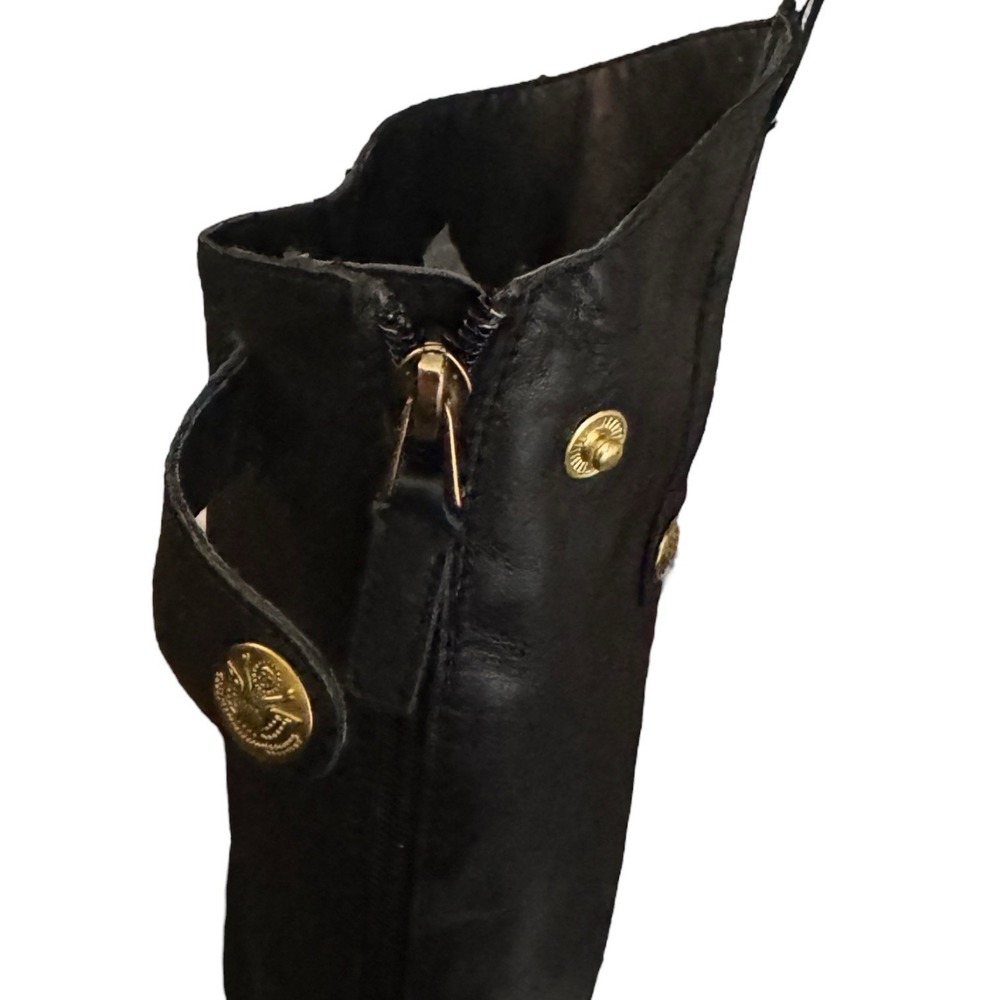 Sam Edelman Women's Penny 2 Black Leather Knee Riding Boots Size 6 - Picture 7 of 11